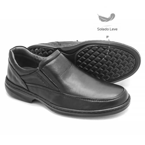 Sapato social Leve Couro Preto Leveterapia - 47704... - Levecomfort Calçados