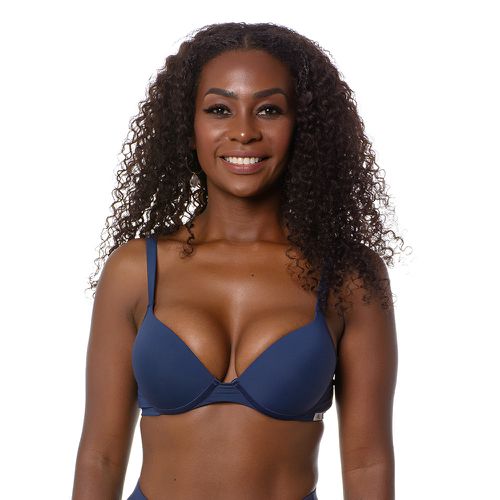 SUTIÃ PUSH-UP MICROFIBRA - AZUL MARINHO - 0003-AZU... - Loik