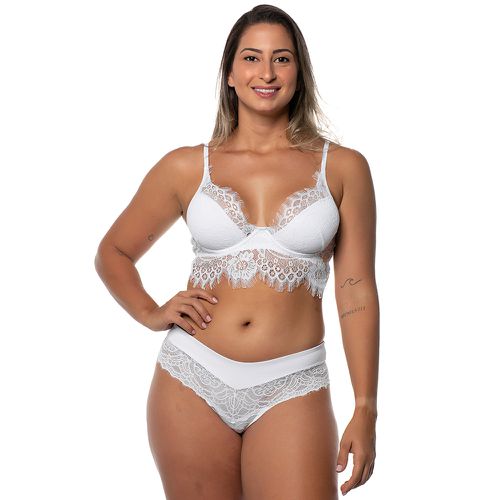 SUTIÃ SEM BOJO E COM ARO BRANCO - BRANCO - 0637-BR... - Loik