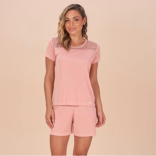 PIJAMA FECHADO C/ RENDA MICROFIBRA PREMIUM - ROMAN... - Loik