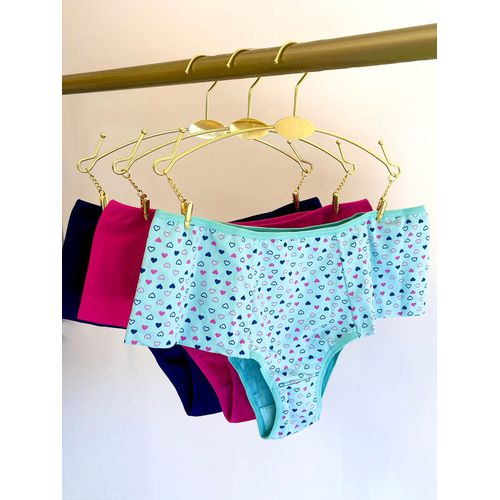 KIT CALCINHA MICROFIBRA HOT PANTS - COM 03 PEÇAS -... - Loik