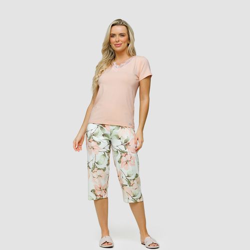 17.01.229 PIJAMA COM RENDA - LARANJA - 1701229-LAR... - Loik