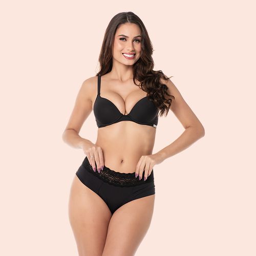 SUTIÃ PUSH-UP MICROFIBRA - PRETO - 0003-PRETO - Loik