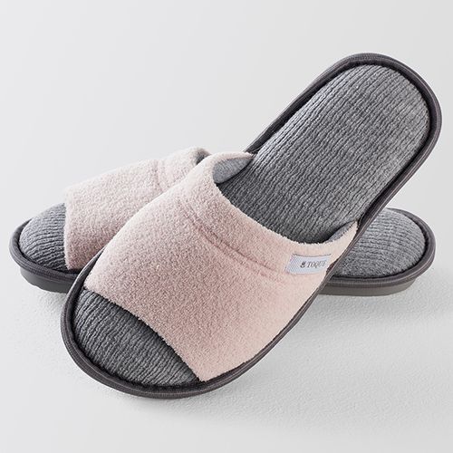 CHINELO ATOALHADO E COTELE - CINZA E ROSE - 150800... - Loik