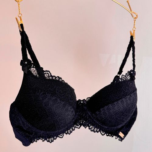 SUTIÃ MEIA TAÇA RENDA - PRETO - 0146-PRETO - Loik