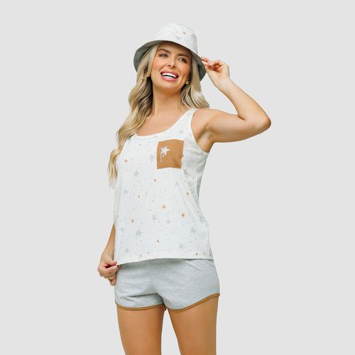 PIJAMA REGATA ESTAMPADA SHORT LISO - ESTAMPADO - 1... - Loik