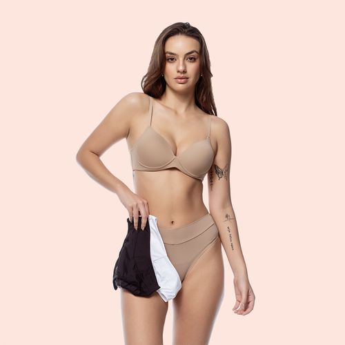 SUTIÃ SEM ARO COM BOJO SOFT EM MICROFIBRA - CHOCOL... - Loik