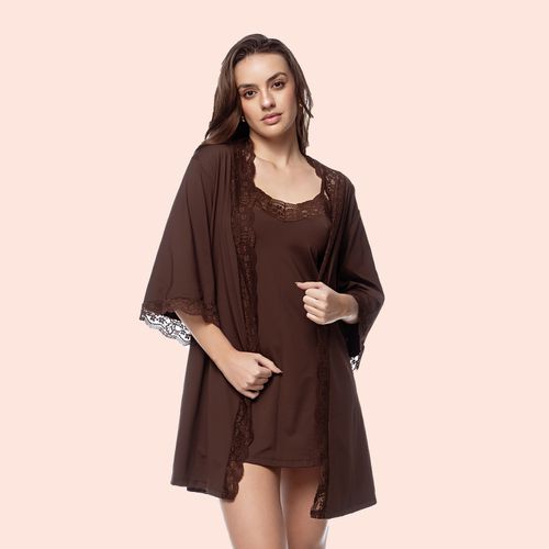 8345A ROBE RENDA - CACAU - 8345A-CACAU - Loik