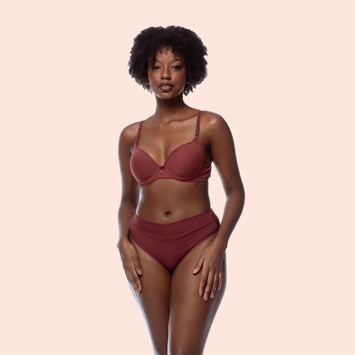 SUTIÃ MEIA TAÇA COM BOJO E ARO EM MICROFIBRA - SEN... - Loik