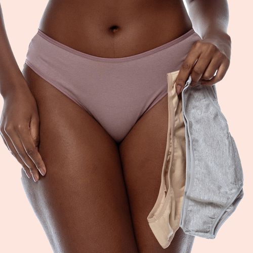 KIT CALCINHA TANGA ALGODÃO - COM 03 PEÇAS - CHOCOL... - Loik