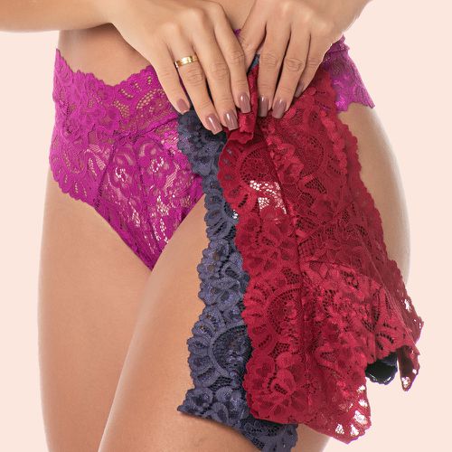 KIT CALCINHA FIO EM RENDA - COM 03 PEÇA - INDEFIN... - Loik