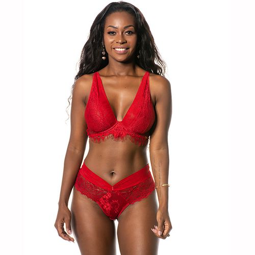 SUTIÃ SEXY EM RENDA SEM BOJO E COM ARO - RUBI - 06... - Loik