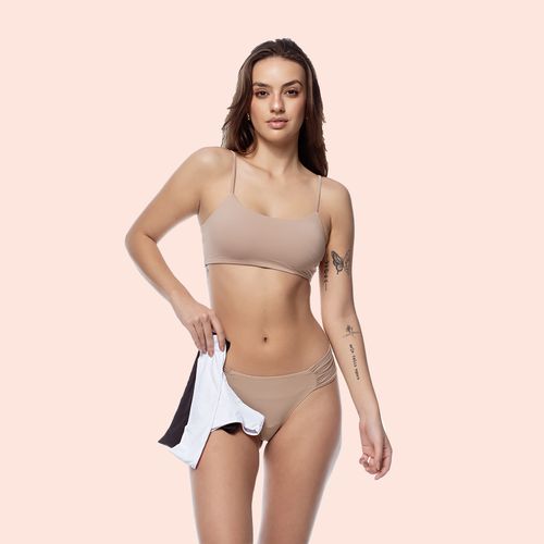 TOP SEM ARO COM BOJO REMOVÍVEL EM MICROFIBRA - CHO... - Loik