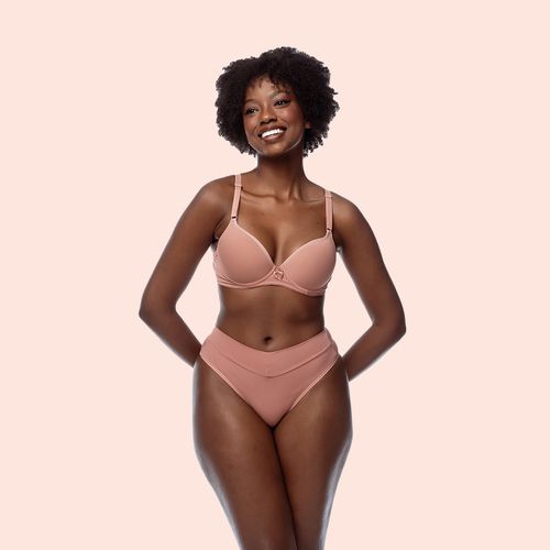 SUTIÃ MEIA TAÇA COM BOJO E ARO EM MICROFIBRA - CAL... - Loik