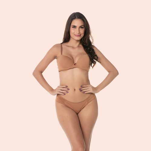 SUTIÃ MEIA TAÇA COM BOJO E ARO E COM BASE EMBUTIDA... - Loik