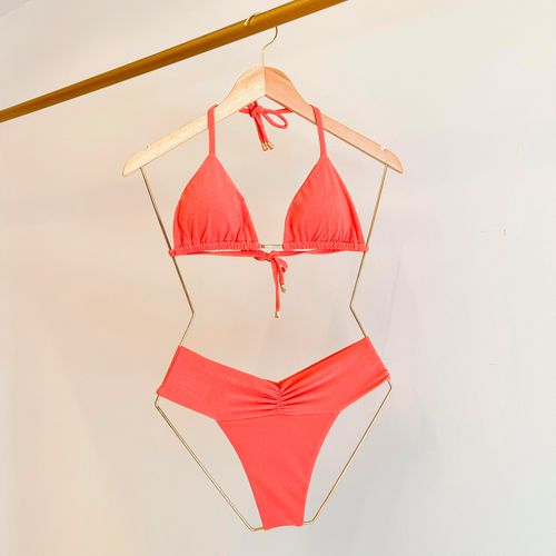 TOP NARA CORTININHA BIQUINI - CORAL - 102-CORAL - Loik