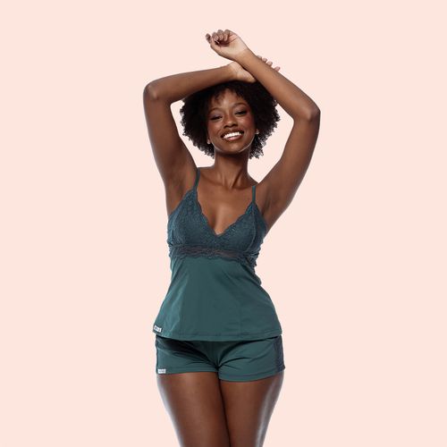 SHORT DOLL ALCINHA MICROFIBRA - PAVAO - 8344A-PAVA - Loik