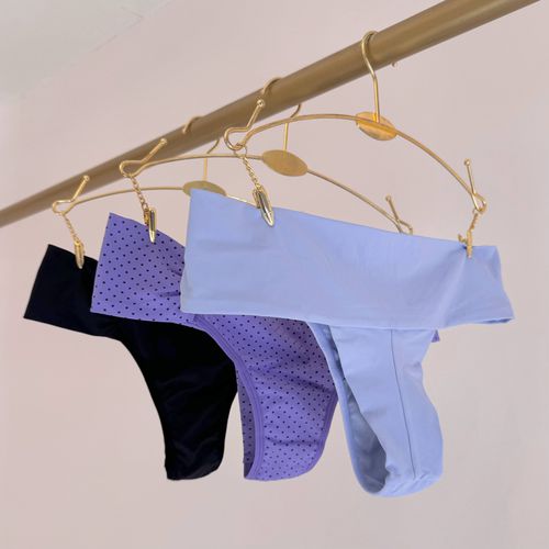 KIT CALCINHA MICROFIBRA FIO DUPLO - COM 03 PEÇAS -... - Loik