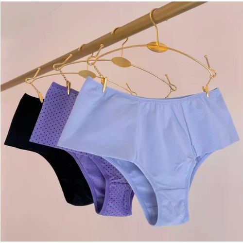 KIT CALCINHA MICROFIBRA HOT PANTS - COM 03 PEÇAS -... - Loik