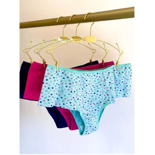 KIT CALCINHA MICROFIBRA HOT PANTS - COM 03 PEÇAS -... - Loik