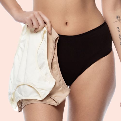 KIT CALÇOLA EM ALGODÃO - COM 03 PEÇAS - MARFIM/CHO... - Loik