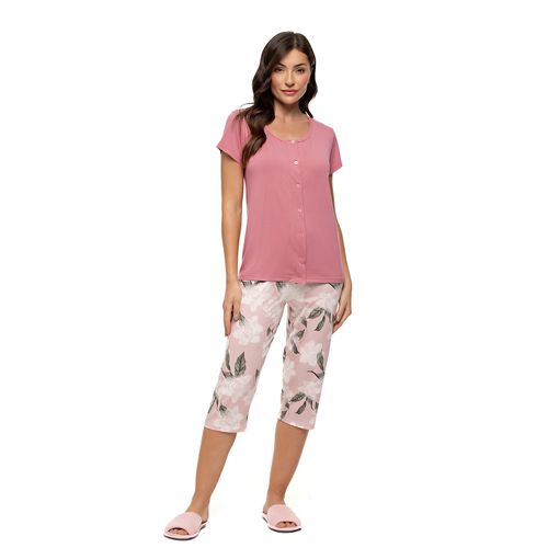 1901037 PIJAMA CAPRI COM BOTÃO - ROSA - 1901037-RO... - Loik