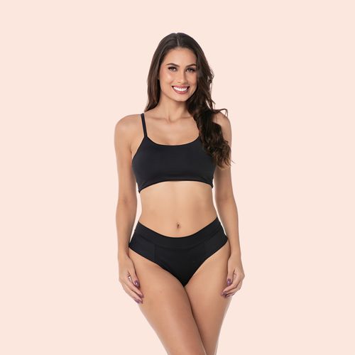 TOP SEM ARO COM BOJO REMOVÍVEL EM MICROFIBRA - PRE... - Loik