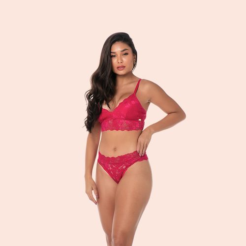 SUTIÃ SEM ARO COM BOJO REMOVÍVEL EM RENDA - LICHIA... - Loik