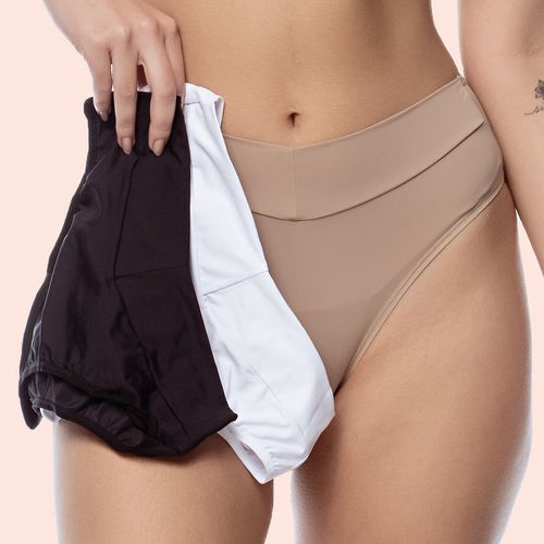 KIT CALCINHA MICROFIBRA CINTURA ALTA - COM 03 PEÇA... - Loik