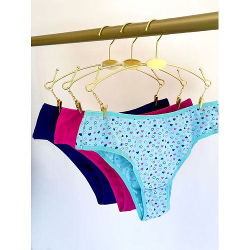 KIT CALCINHA MICROFIBRA TANGA - COM 03 PEÇAS - MAR... - Loik