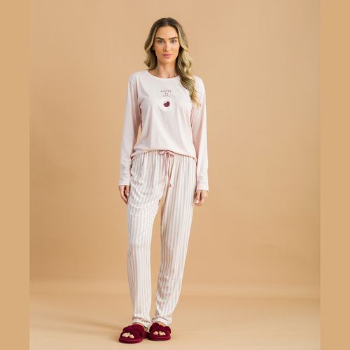 LK3041 PIJAMA LONGO - ROSA - LK3041-ROSA - Loik