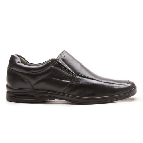 SAPATO SOCIAL ANTI-STRESS MASCULINO PRETO EM COURO... - LOJA CALPRADO