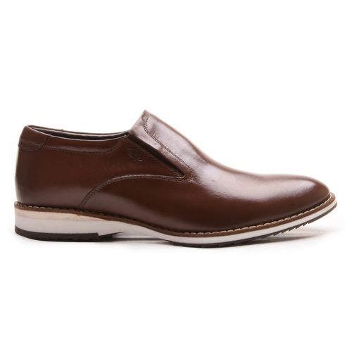 Sapato Casual Loafer Masculino Café em Couro - KA-... - LOJA CALPRADO