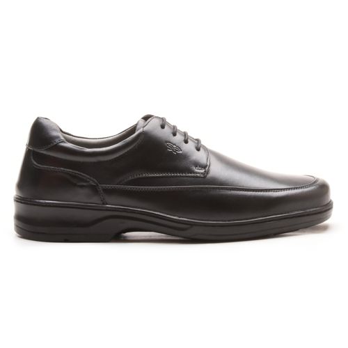 Sapato Social Anti-Stress Masculino Preto em Couro... - LOJA CALPRADO