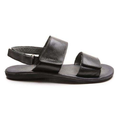 Sandália Masculina Comfort Preto em Couro - KA-401... - LOJA CALPRADO