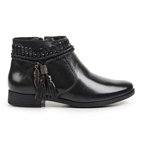 Bota Feminina Kader Woman Couro Preto - KA-6063PR - LOJA CALPRADO