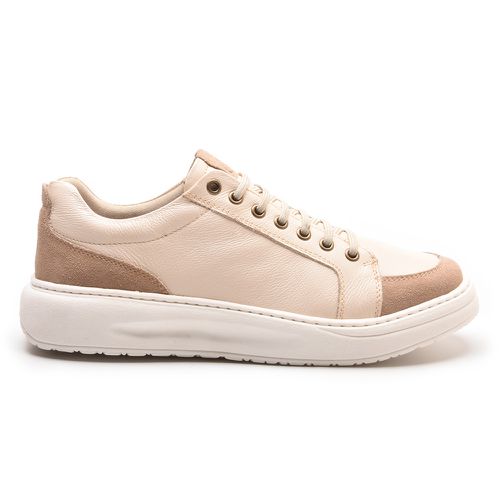 Sapatenis Casual Sola-alta Calprado Off White Cour... - LOJA CALPRADO
