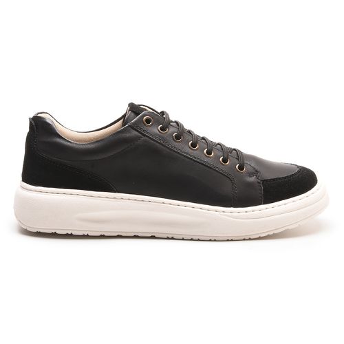 Sapatenis Casual Sola-alta Calprado Preto Couro - ... - LOJA CALPRADO