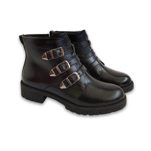 BOTA CASUAL KADER WOMAN FEMININA ZÍPER TIRAS FIVEL... - LOJA CALPRADO