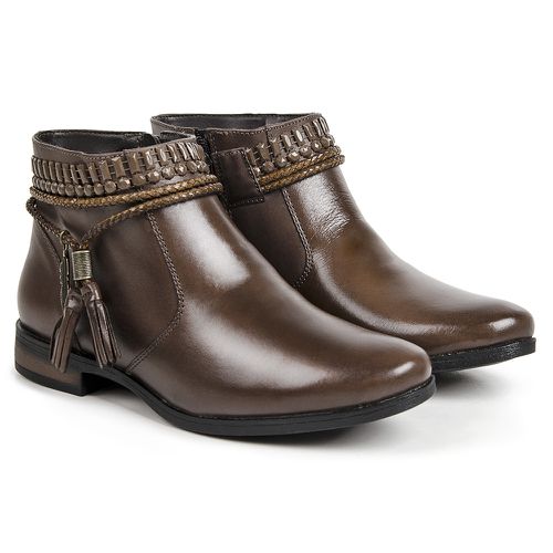 Bota Feminina Kader Woman Couro Chocolate - KA-606 - LOJA CALPRADO