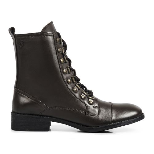 Bota/Coturno Feminina Kader Woman Couro Confort Ca... - LOJA CALPRADO