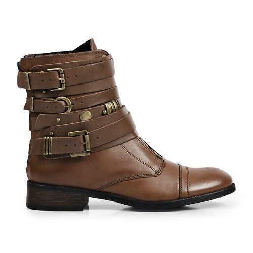 Bota/Coturno Feminina Kader Woman Couro Confort Ca... - LOJA CALPRADO
