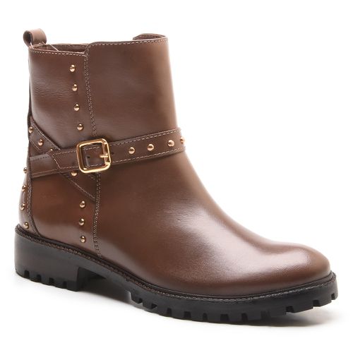 Bota Casual Kader Woman Feminina Café com Zíper - ... - LOJA CALPRADO