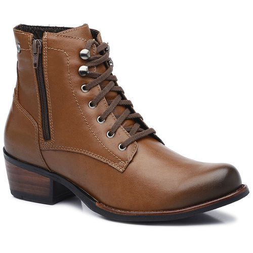 Bota Feminina em Couro Gogowear Camelia Capuccino - Loja Gogowear