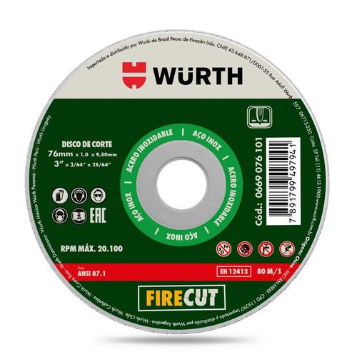 Disco De Corte Wurth - 10