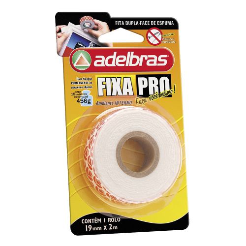 Fita Dupla Face Espuma (19mm x 2m) - 190071937 - Loja Aço-Fer
