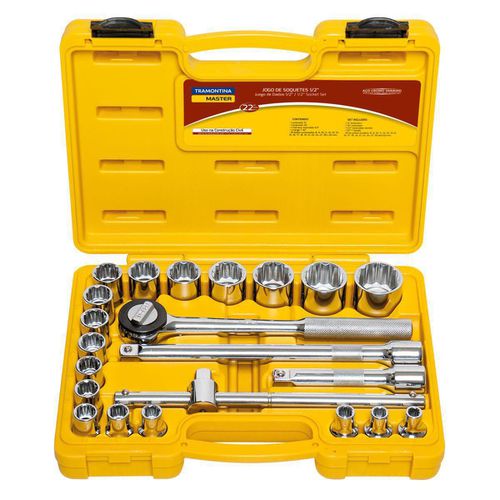 Kit Jogo De Soquete 22 Peças Tramontina - 20007193... - Loja Aço-Fer