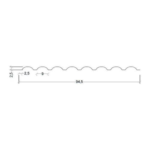 Lambril De Aço - Ondulado - 1,05mx2,0m - 110071854 - Loja Aço-Fer