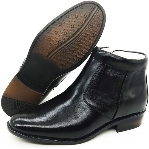 Bota Masculina Confort Em Couro Kéffor Cor Preto C... - KÉFFOR Calçados