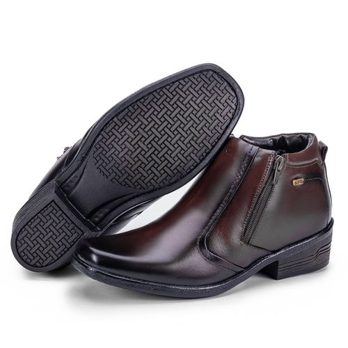 Bota Masculina Country De Couro Macia Café Arizona... - KÉFFOR Calçados